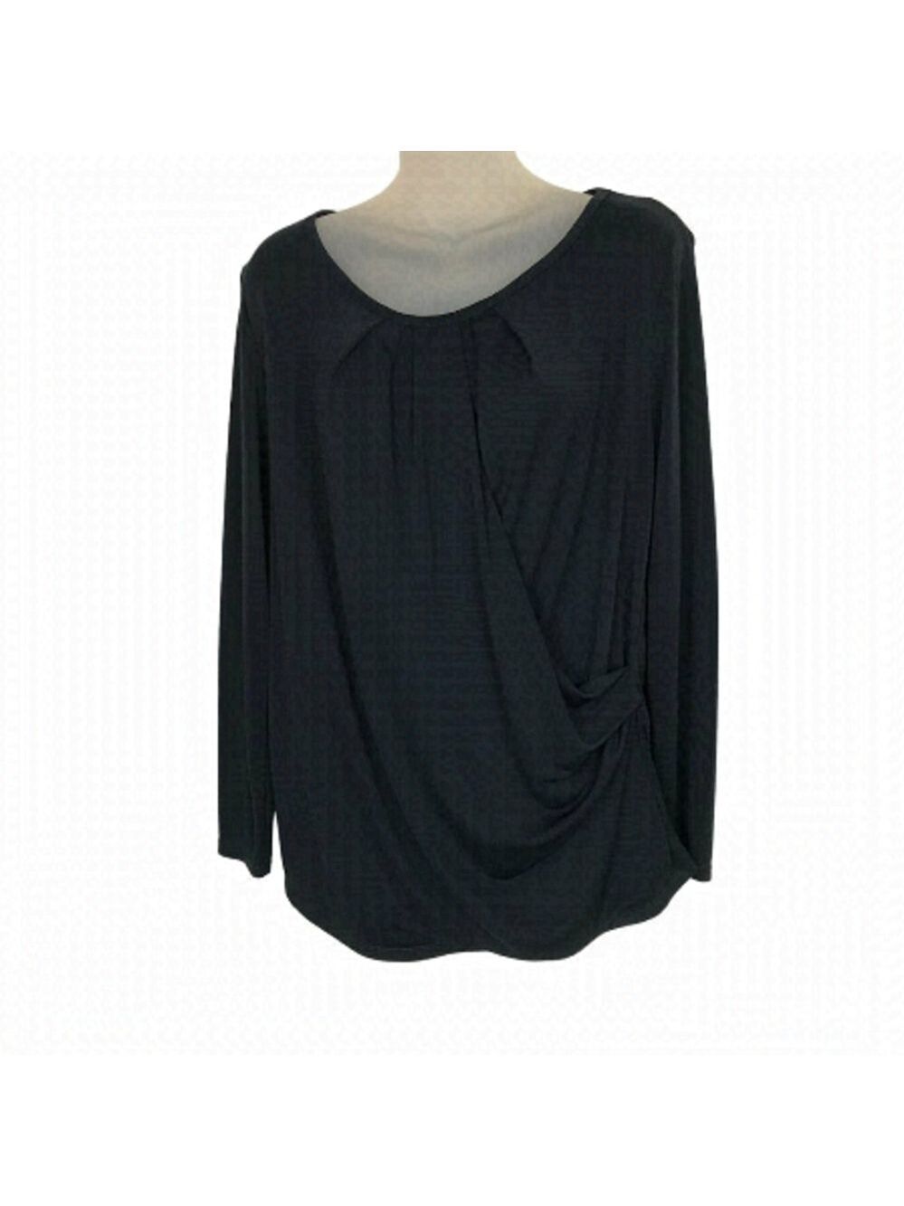 Robert Rodriguez Navy Blue Wrap Like Top Size L